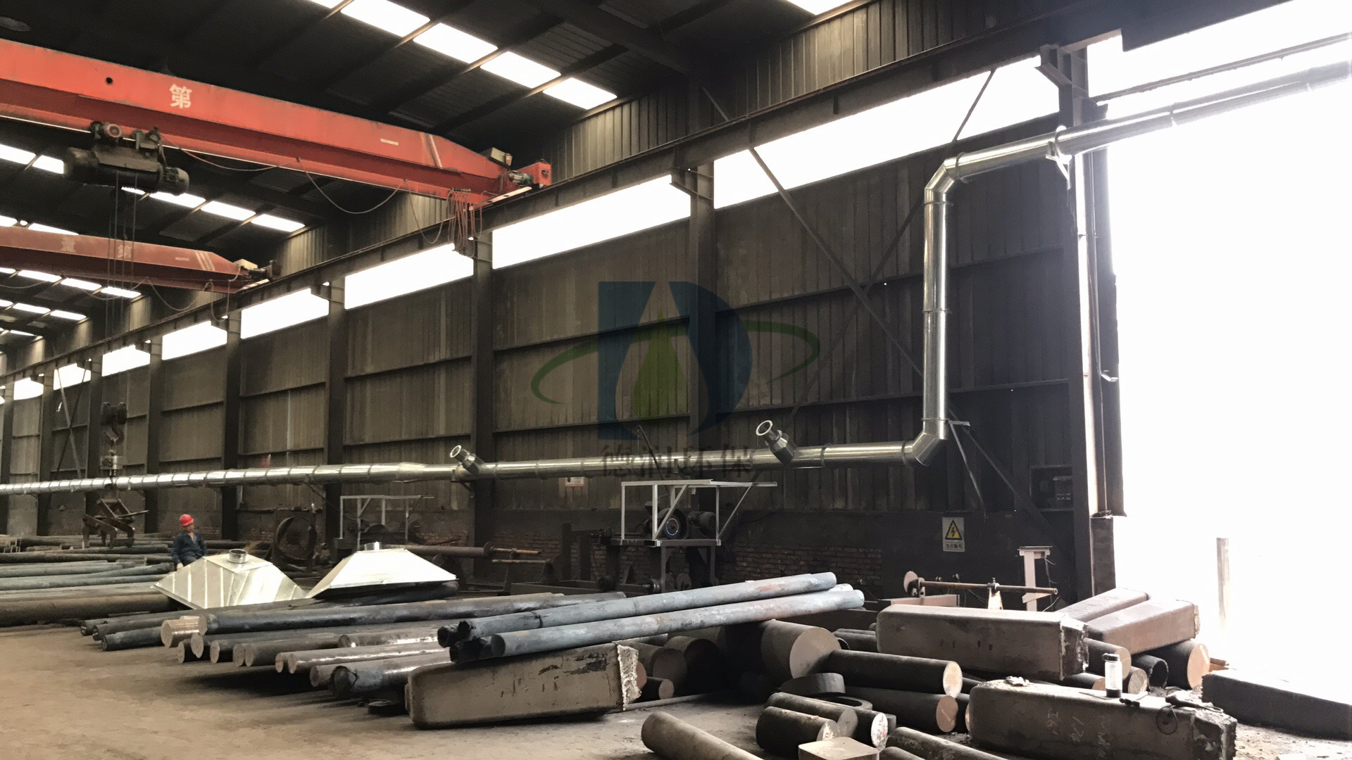 聊城市新联机械有限公司废气治理工程现场施工如火如荼